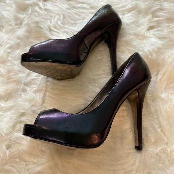 💙3/$20 Steve Madden metallic purple heels size 7 - Picture 7 of 10